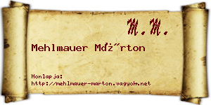 Mehlmauer Márton névjegykártya