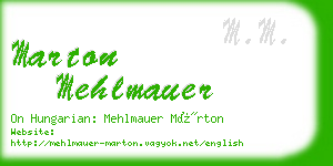 marton mehlmauer business card